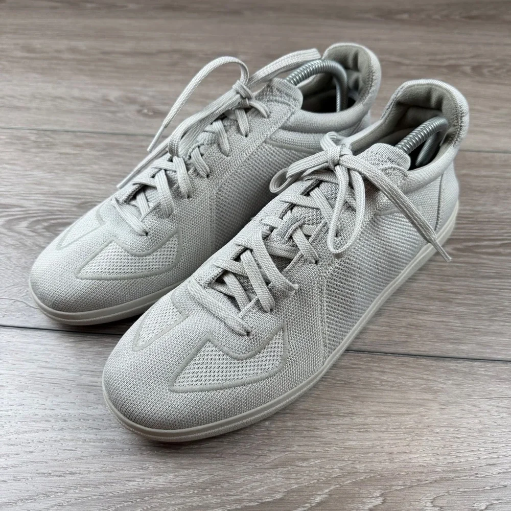 Rothy's Men RS01 Sneaker Knit Lace Up Light Grey Size 11